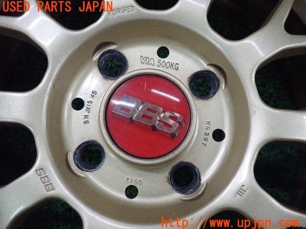 3UPJ=42420916]コペン ｾｶﾝﾄﾞｱﾆﾊﾞｰｻﾘｰｴﾃﾞｨｼｮﾝ(L880K)BBS RG-F RG397 ホイール 15×5.5J +45 PCD100 4穴 4本 中古_m4